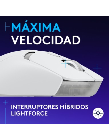 Logitech G G309 Ratón inalámbrico LIGHTSPEED para gaming, ligero, interruptores híbridos LIGHTFORCE, sensor HERO 25K, 300+