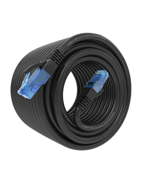 AISENS Cable De Red Latiguillo RJ45 Cat.6 UTP AWG26 CCA, Negro, 20 m