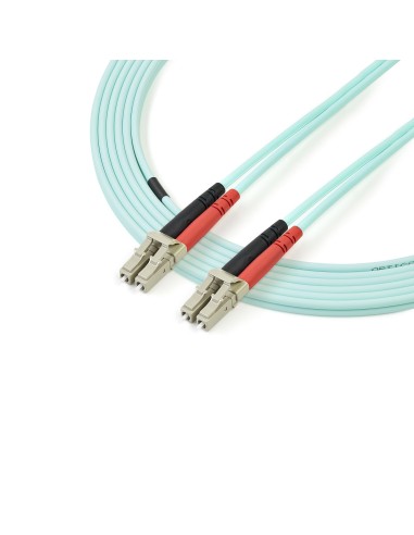 StarTech.com Cable de 3m de Fibra Óptica Multimodo OM3 LC a LC UPC - Full Duplex 50 125µm - para Redes de 100G - LOMMF VCSEL -