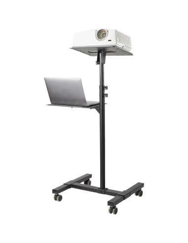 StarTech.com Soporte Móvil para Proyector y Ordenador Portátil - Carrito de Servicio Pesado para Proyector (2 Estantes) - de