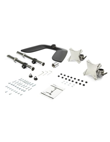 StarTech.com Soporte VESA para 2 Monitores de hasta 27" - Base para Monitor Ergonómica de Sobremesa - de Montaje para 2