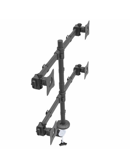 StarTech.com Brazo de Escritorio para 4 Monitores 2x2 de hasta 27" con Montaje VESA- Soporte Ergonómico con Mástil, Articulado