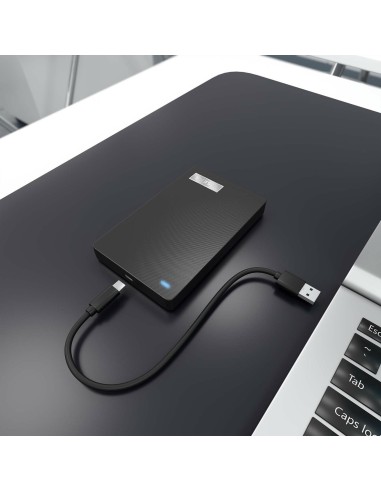 AISENS Caja Externa 2,5″ 9.5mm SATA a USB-C USB3.1 Gen1, Negra
