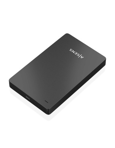 AISENS Caja Externa 2.5″ 9.5mm SATA a USB-C USB3.1 Gen1, Negra