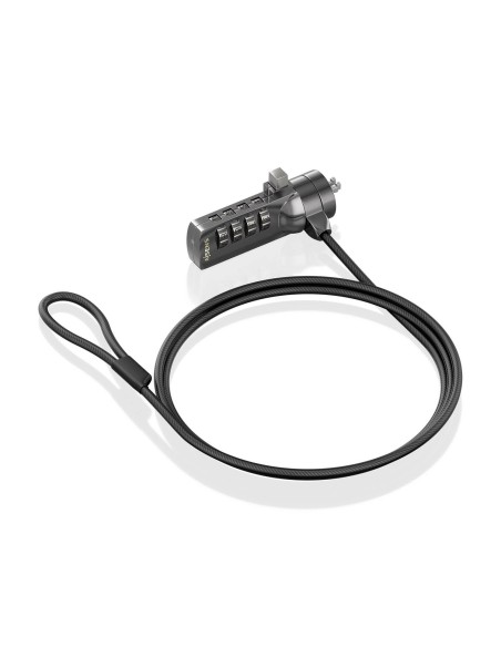 AISENS Cable de seguridad con cerradura de combinación para Ordenador, Monitor, Portátil 1.5m AISENS Cable de seguridad con cerradura de combinación para Ordenador, Monitor, Portátil 1.5m