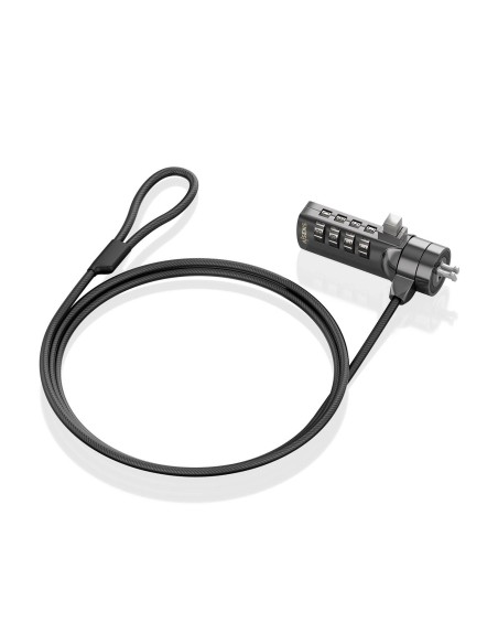 AISENS Cable de seguridad con cerradura de combinación para Ordenador, Monitor, Portátil 1.5m AISENS Cable de seguridad con cerradura de combinación para Ordenador, Monitor, Portátil 1.5m