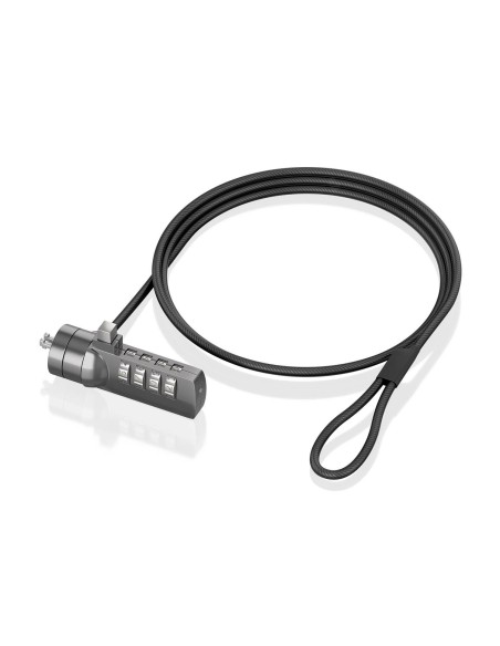AISENS Cable de seguridad con cerradura de combinación para Ordenador, Monitor, Portátil 1.5m AISENS Cable de seguridad con cerradura de combinación para Ordenador, Monitor, Portátil 1.5m