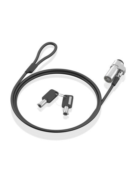 AISENS Cable de Seguridad tipo NANO con cerradura de llave para ordenador, monitor, portátil 1.5m AISENS Cable de Seguridad tipo NANO con cerradura de llave para ordenador, monitor, portátil 1.5m
