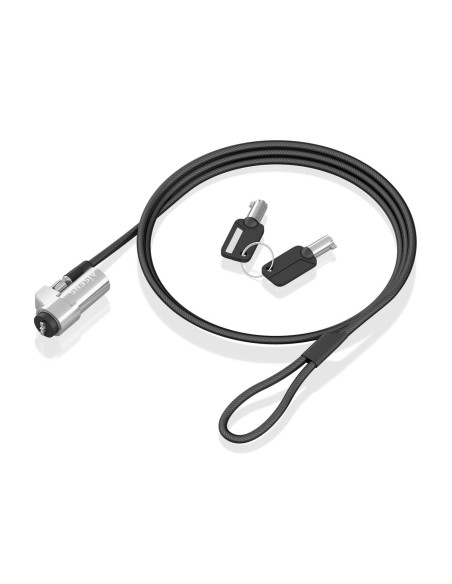 AISENS Cable de Seguridad tipo NANO con cerradura de llave para ordenador, monitor, portátil 1.5m AISENS Cable de Seguridad tipo NANO con cerradura de llave para ordenador, monitor, portátil 1.5m