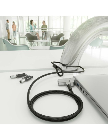 AISENS Cable de Seguridad tipo NANO con cerradura de llave para ordenador, monitor, portátil 1.5m AISENS Cable de Seguridad tipo NANO con cerradura de llave para ordenador, monitor, portátil 1.5m