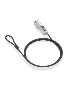 AISENS Cable de Seguridad tipo NANO con cerradura de combinación para ordenador, monitor, portátil 1.5m 2