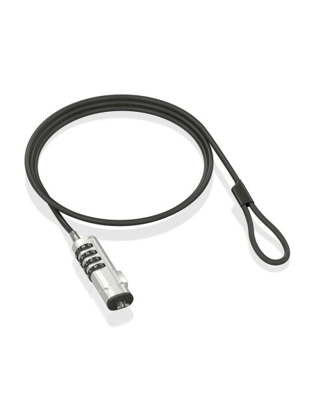 AISENS Cable de Seguridad tipo NANO con cerradura de combinación para ordenador, monitor, portátil 1.5m AISENS Cable de Seguridad tipo NANO con cerradura de combinación para ordenador, monitor, portátil 1.5m