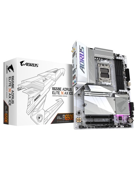 GIGABYTE B650E AORUS ELITE X AX ICE placa base AMD B650 Zócalo AM5 ATX GIGABYTE B650E AORUS ELITE X AX ICE placa base AMD B650 Zócalo AM5 ATX