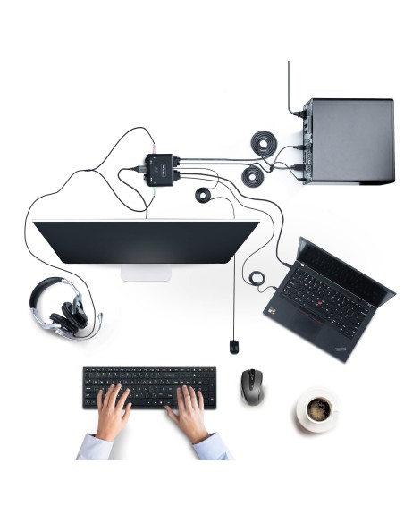 StarTech.com C2-H46-UAC-CBL-KVM interruptor KVM Negro StarTech.com C2-H46-UAC-CBL-KVM interruptor KVM Negro