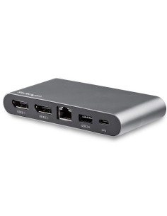 StarTech.com Docking Station USB C para 2 Monitores DisplayPort 4K - con Entrega de Potencia de 100W Passthrough - GbE - Hub