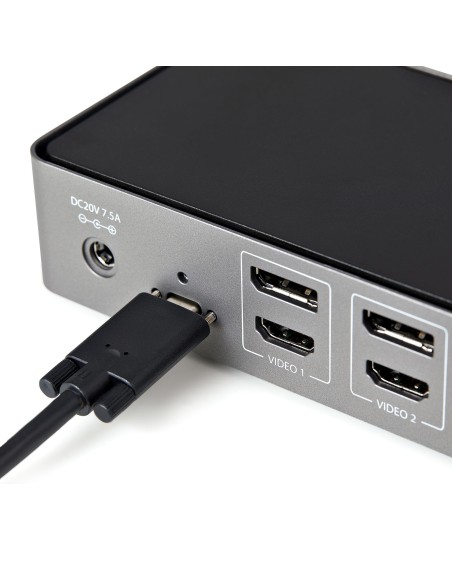 StarTech.com Docking Station USB-C y USB-A 10Gb - Replicador de Puertos Híbrido Universal para 3 Monitores DisplayPort y HDMI StarTech.com Docking Station USB-C y USB-A 10Gb - Replicador de Puertos Híbrido Universal para 3 Monitores DisplayPort y HDMI