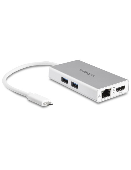 StarTech.com Adaptador Multipuertos USB-C - Docking Station Portátil USB-C 4K HDMI - Entrega de Potencia 60W - GbE - Hub 2x StarTech.com Adaptador Multipuertos USB-C - Docking Station Portátil USB-C 4K HDMI - Entrega de Potencia 60W - GbE - Hub 2x