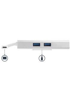 StarTech.com Adaptador Multipuertos USB-C - Docking Station Portátil USB-C 4K HDMI - Entrega de Potencia 60W - GbE - Hub 2x 2