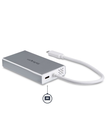 StarTech.com Adaptador Multipuertos USB-C - Docking Station Portátil USB-C 4K HDMI - Entrega de Potencia 60W - GbE - Hub 2x StarTech.com Adaptador Multipuertos USB-C - Docking Station Portátil USB-C 4K HDMI - Entrega de Potencia 60W - GbE - Hub 2x