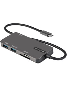 StarTech.com Adaptador Multipuertos USB C - USB C a HDMI de 4K - 100W de Entrega de Alimentación PD - SD - MicroSD - Hub Ladrón