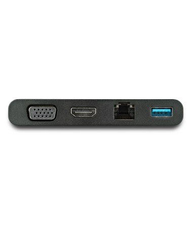 StarTech.com Adaptador Multipuertos USB-C 4K con HDMI, VGA, Ethernet Gigabit y USB 3.0 - Mini Docking Station USB Tipo C de