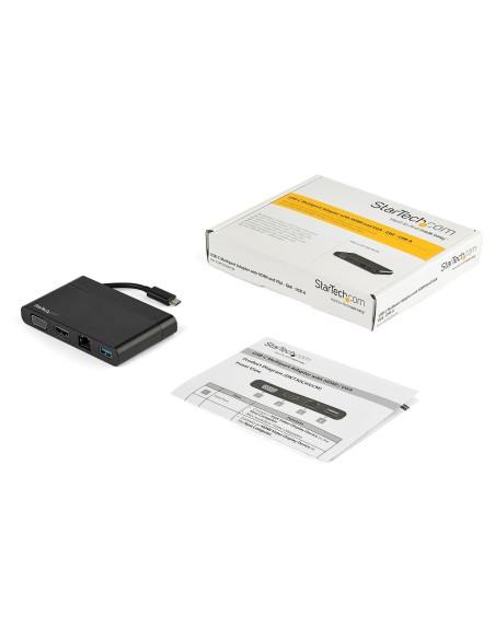 StarTech.com Adaptador Multipuertos USB-C 4K con HDMI, VGA, Ethernet Gigabit y USB 3.0 - Mini Docking Station USB Tipo C de StarTech.com Adaptador Multipuertos USB-C 4K con HDMI, VGA, Ethernet Gigabit y USB 3.0 - Mini Docking Station USB Tipo C de