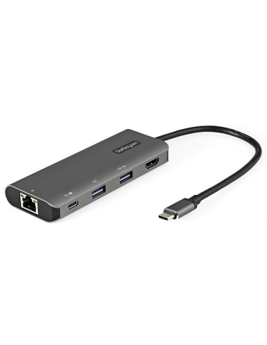 StarTech.com Adaptador Multipuertos USB C - Mini Docking Station USB Tipo C con HDMI de 4K 30Hz - con PD de 100W - con Hub
