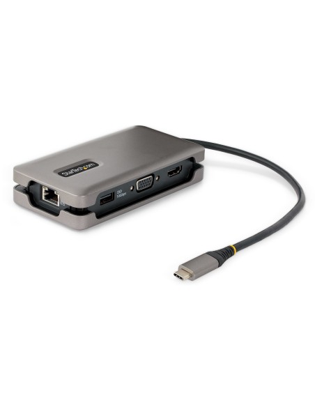 StarTech.com Adaptador Multipuertos USB-C - HDMI 4K a 60Hz VGA - Hub Ladrón USB de 3 Puertos - Power Delivery de Paso de 100W - StarTech.com Adaptador Multipuertos USB-C - HDMI 4K a 60Hz VGA - Hub Ladrón USB de 3 Puertos - Power Delivery de Paso de 100W -