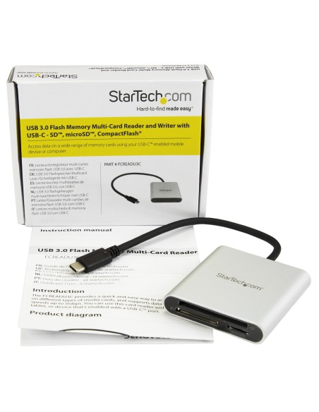 StarTech.com Lector Grabador USB 3.0 de Tarjetas de Memoria SD, Micro SD, CompactFlash - Adaptador USB-C a Tarjetas Flash StarTech.com Lector Grabador USB 3.0 de Tarjetas de Memoria SD, Micro SD, CompactFlash - Adaptador USB-C a Tarjetas Flash