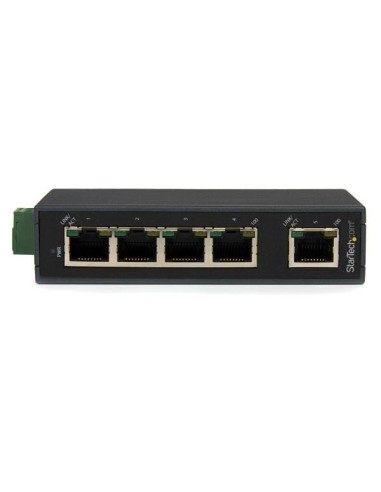 StarTech.com Switch Conmutador Industrial Ethernet de 5 Puertos RJ45 de Montaje en Carril DIN