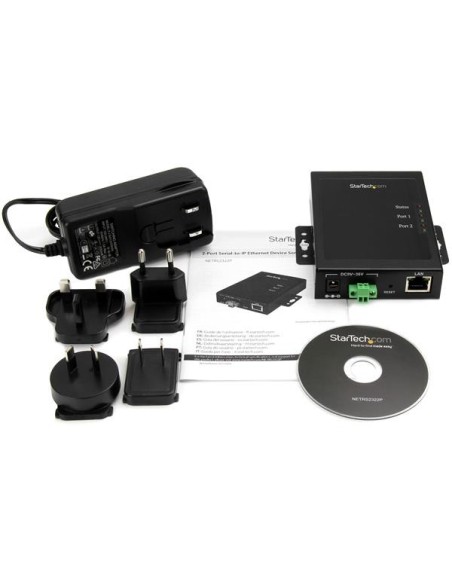 StarTech.com Servidor de Dispositivos Serie a IP de 2 Puertos RS232 - De Metal