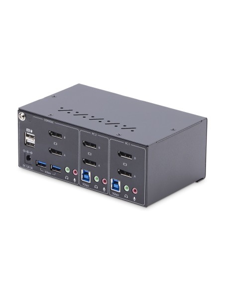 StarTech.com Switch KVM de 2 Puertos DisplayPort para 2 Monitores - Conmutador KVM 4K60Hz - Hub Ladrón 2x USB 5Gb - Hub 2x USB StarTech.com Switch KVM de 2 Puertos DisplayPort para 2 Monitores - Conmutador KVM 4K60Hz - Hub Ladrón 2x USB 5Gb - Hub 2x USB