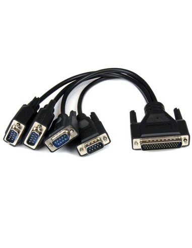 StarTech.com Tarjeta Adaptadora PCI Express PCIe de 4 Puertos Serie Serial Combo RS232 y RS485 RS 422 DB9