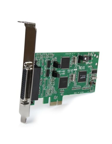 StarTech.com Tarjeta Adaptadora PCI Express PCIe de 4 Puertos Serie Serial Combo RS232 y RS485 RS 422 DB9