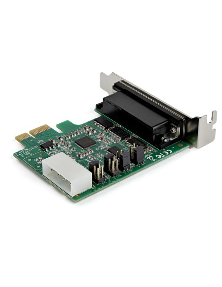 StarTech.com Tarjeta Adaptadora Serie PCI Express RS232 de 4 Puertos - Tarjeta Controladora Serie PCIe RS232 - PCIe a Serie DB9