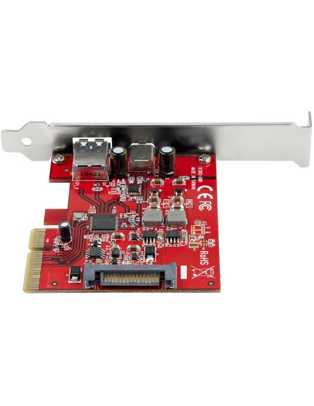 StarTech.com Tarjeta PCI Express USB-C USB-A de 2 Puertos - USB 3.2 Gen 2 (10Gbps) Tipo C - Hub Interno USB para Windows Mac y