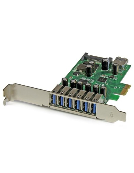 StarTech.com Adaptador tarjeta PCI Express de 7 puertos USB 3.0 con perfil bajo o completo StarTech.com Adaptador tarjeta PCI Express de 7 puertos USB 3.0 con perfil bajo o completo