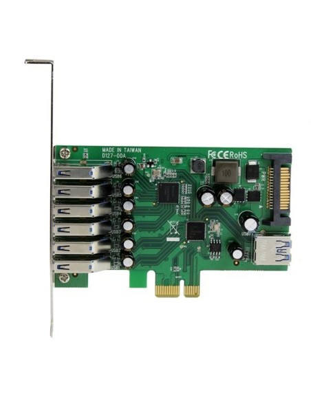 StarTech.com Adaptador tarjeta PCI Express de 7 puertos USB 3.0 con perfil bajo o completo StarTech.com Adaptador tarjeta PCI Express de 7 puertos USB 3.0 con perfil bajo o completo