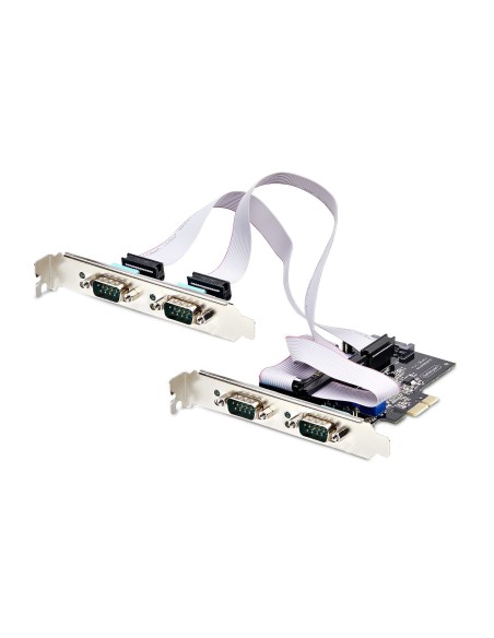 StarTech.com Tarjeta Serie PCI Express de 4 Puertos DB9 - Serial RS232 RS422 RS485 - TAA - UART 16C1050 - ESD de Nivel 4 - con StarTech.com Tarjeta Serie PCI Express de 4 Puertos DB9 - Serial RS232 RS422 RS485 - TAA - UART 16C1050 - ESD de Nivel 4 - con