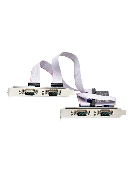 StarTech.com Tarjeta Serie PCI Express de 4 Puertos DB9 - Serial RS232 RS422 RS485 - TAA - UART 16C1050 - ESD de Nivel 4 - con StarTech.com Tarjeta Serie PCI Express de 4 Puertos DB9 - Serial RS232 RS422 RS485 - TAA - UART 16C1050 - ESD de Nivel 4 - con
