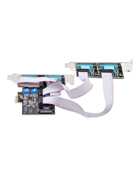 StarTech.com Tarjeta Serie PCI Express de 4 Puertos DB9 - Serial RS232 RS422 RS485 - TAA - UART 16C1050 - ESD de Nivel 4 - con StarTech.com Tarjeta Serie PCI Express de 4 Puertos DB9 - Serial RS232 RS422 RS485 - TAA - UART 16C1050 - ESD de Nivel 4 - con