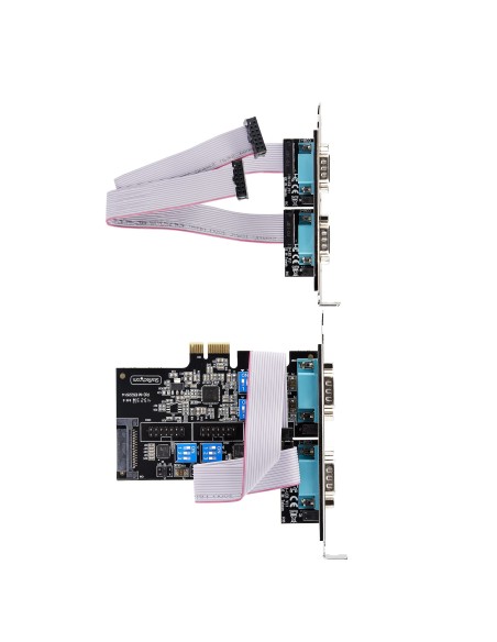 StarTech.com Tarjeta Serie PCI Express de 4 Puertos DB9 - Serial RS232 RS422 RS485 - TAA - UART 16C1050 - ESD de Nivel 4 - con StarTech.com Tarjeta Serie PCI Express de 4 Puertos DB9 - Serial RS232 RS422 RS485 - TAA - UART 16C1050 - ESD de Nivel 4 - con