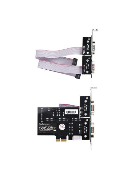 StarTech.com Tarjeta Serie PCI Express de 4 Puertos DB9 - Serial RS232 RS422 RS485 - TAA - UART 16C1050 - ESD de Nivel 4 - con
