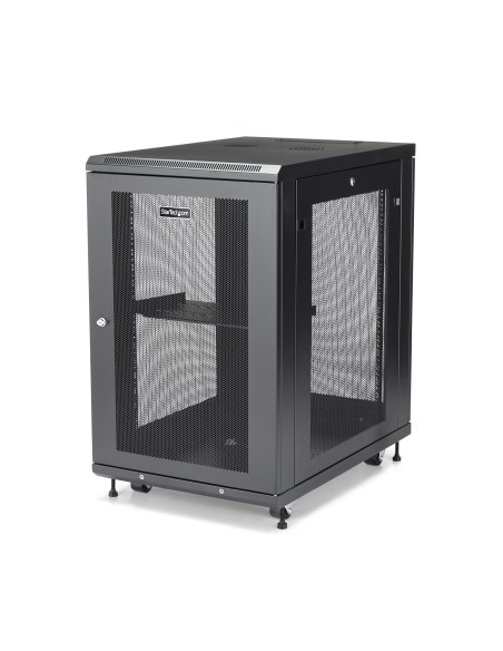 StarTech.com Armario Rack para Servidores 18U 19" 4 Columnas - Rack de Servidores con Cerradura y Seguro - Rack con Ruedas y StarTech.com Armario Rack para Servidores 18U 19" 4 Columnas - Rack de Servidores con Cerradura y Seguro - Rack con Ruedas y
