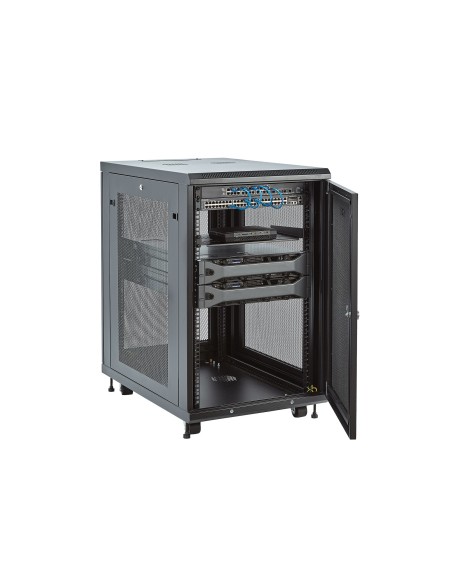 StarTech.com Armario Rack para Servidores 18U 19" 4 Columnas - Rack de Servidores con Cerradura y Seguro - Rack con Ruedas y StarTech.com Armario Rack para Servidores 18U 19" 4 Columnas - Rack de Servidores con Cerradura y Seguro - Rack con Ruedas y