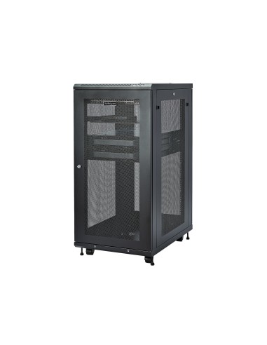 StarTech.com Armario Rack para Servidores 24U 19" 4 Columnas - Rack de Servidores con Cerradura y Seguro - Rack con Ruedas y