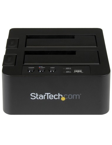 StarTech.com Duplicador Clonador Autónomo de Discos Duros o SSD SATA - Copiador de 2 Bahías - Base de Acoplamiento USB 3.1