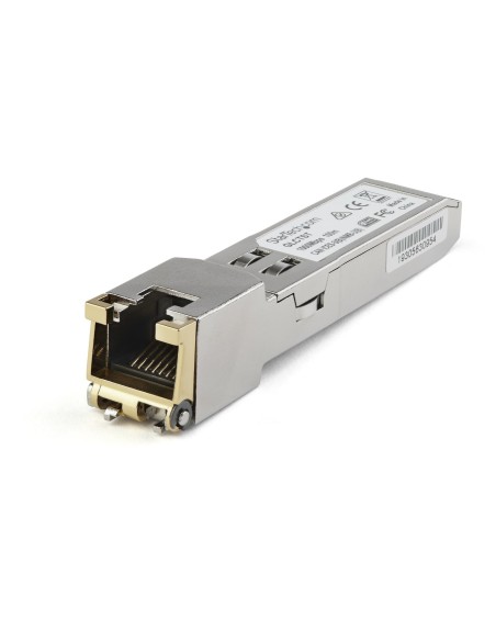 StarTech.com Módulo Transceptor SFP Compatible con el Modelo SFP-1G-T de Dell EMC - 1000BASE-T - SFP a RJ45 Cat6   Cat5e - SFP StarTech.com Módulo Transceptor SFP Compatible con el Modelo SFP-1G-T de Dell EMC - 1000BASE-T - SFP a RJ45 Cat6   Cat5e - SFP