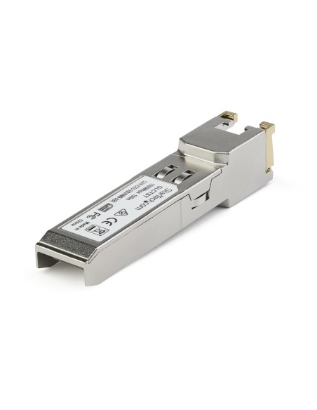 StarTech.com Módulo Transceptor SFP Compatible con el Modelo SFP-1G-T de Dell EMC - 1000BASE-T - SFP a RJ45 Cat6   Cat5e - SFP StarTech.com Módulo Transceptor SFP Compatible con el Modelo SFP-1G-T de Dell EMC - 1000BASE-T - SFP a RJ45 Cat6   Cat5e - SFP