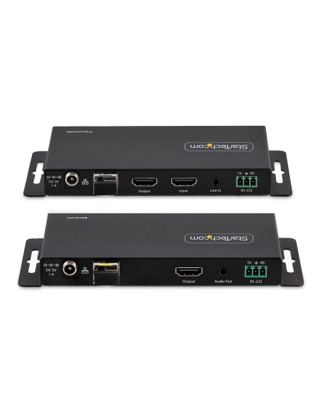 StarTech.com Juego Extensor de HDMI 4K por Fibra - 4K a 60Hz hasta 1km (Monomodo) o 330m (Multimodo) - Fibra Óptica LC - HDR -